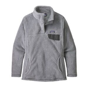 Patagonia Girls XL 14 Re-Tool Snap-T Fleece Pullover Grey Polartec Thermal Pro